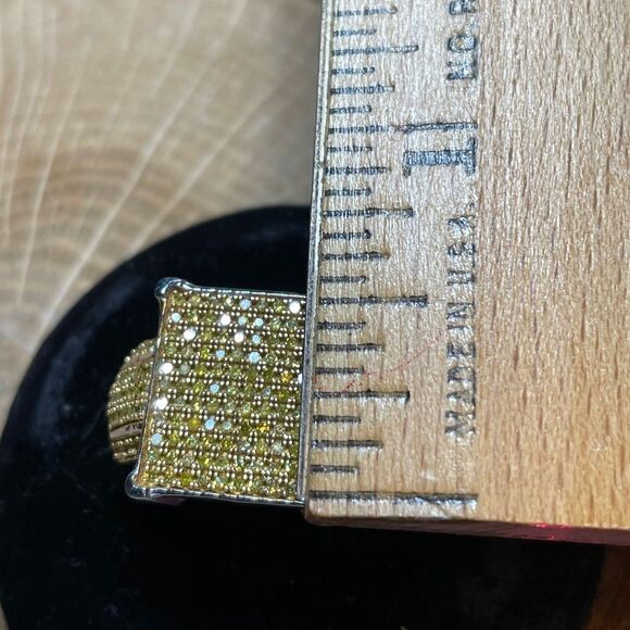 Yellow Diamond 925 Ring size 10 - Picture 5 of 7